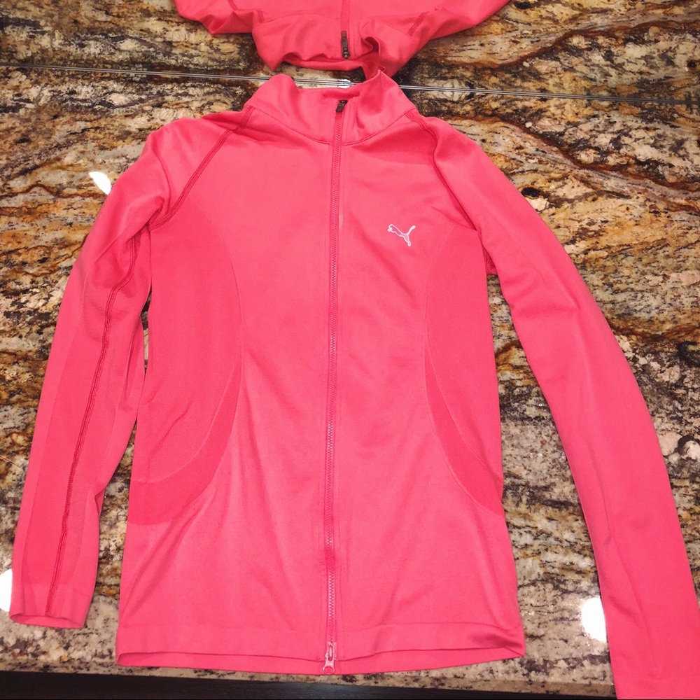 Coral Colored Puma Zip Up
